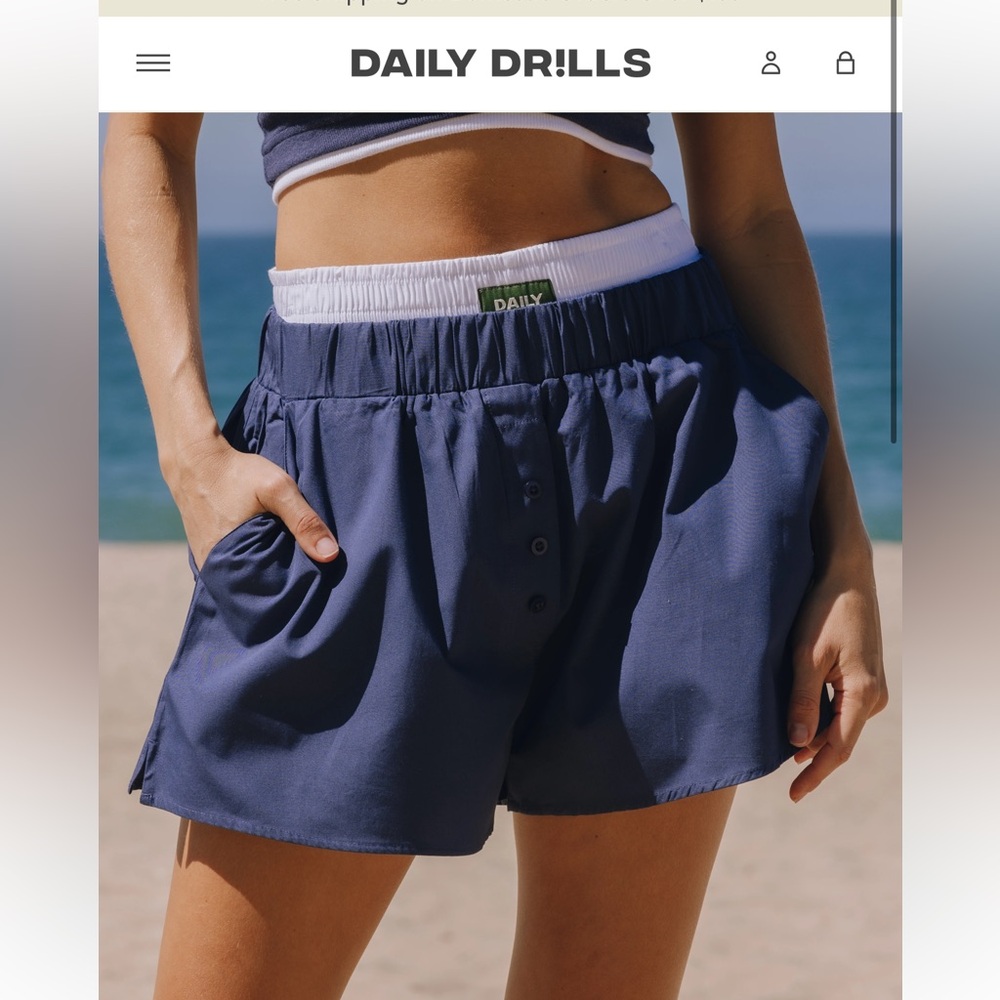 Daily drills poplin double banded resort shorts